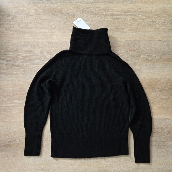 Quince Baby Alpaca Wool Blend Black Turtleneck Sweater Size Small New With Tags - Picture 12 of 17